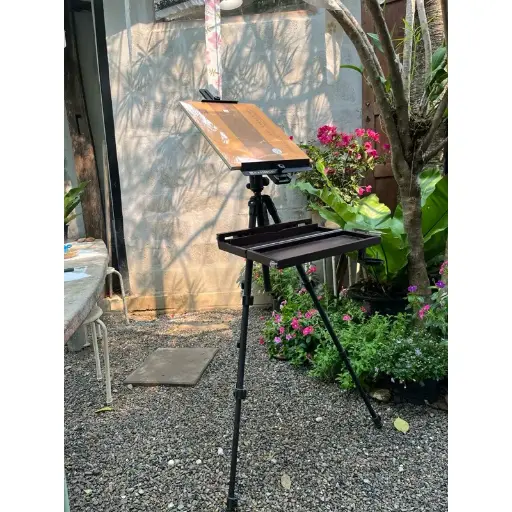 ขาตั้งArt Stand สำหรับจิตรกรรม M3718 โลหะอลูมิเนียมหนาพิเศษ ปรับได้ถึง150cm【COD & READY STOCK】kaewtaart